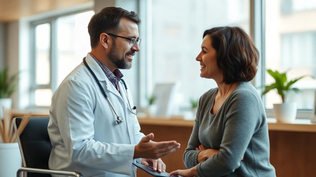 Arts overlegt met patiënt over veilige afslankmedicatie in BIG-geregistreerde kliniek